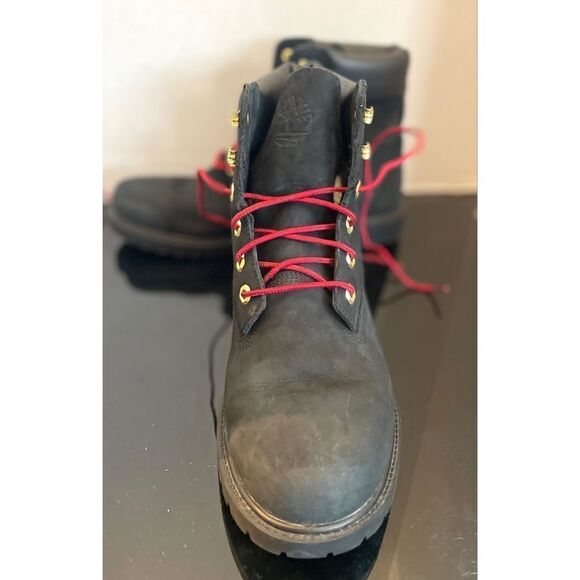 TIMBERLAND WOMEN'S Heritage 6-IN BLACK PREMIUM WATERPROOF BOOTS WOMEN’S SIZE 10 - Picture 5 of 12